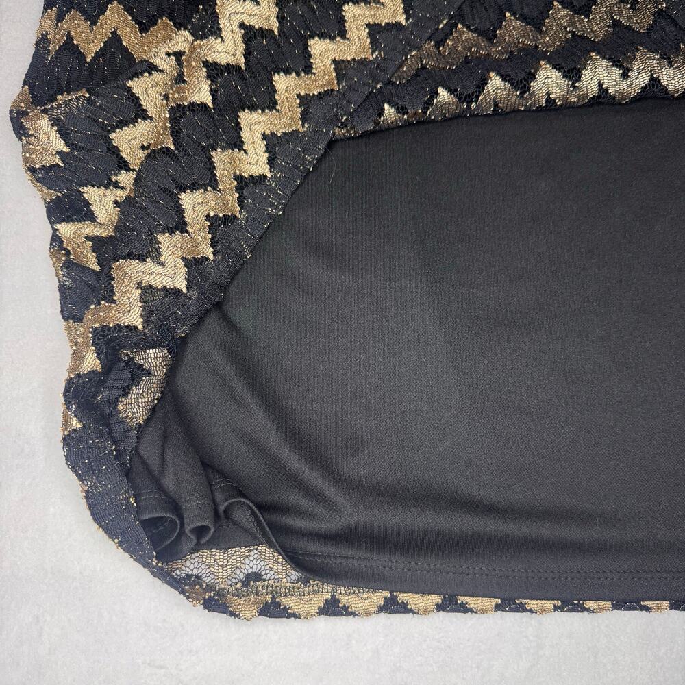 Nine West Chevron Black Gold 22W Dress - Picture 5 of 7